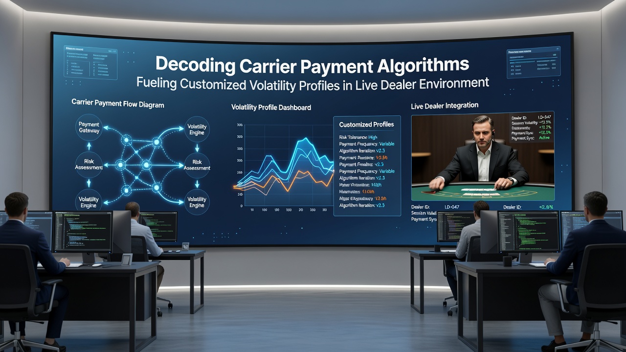 Diagram displaying data flow between mobile carrier billing systems and live dealer volatility settings in international casino platforms