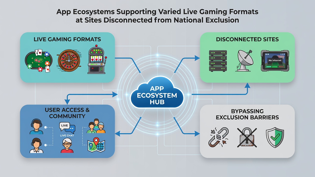 Screenshot showing app dashboard with live dealer and slot options side by side