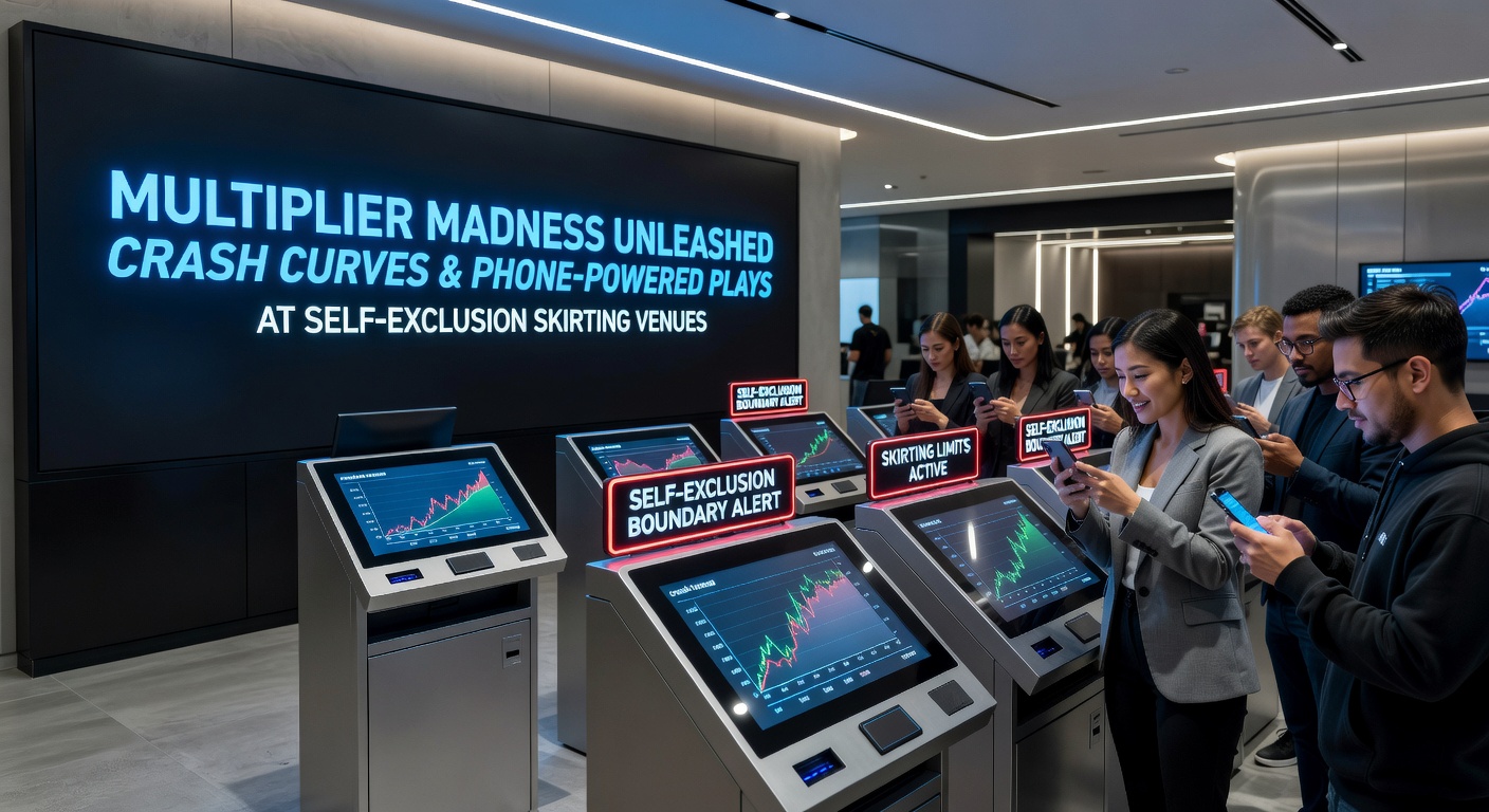 Mobile phone displaying a crash game multiplier peaking at 25x during a live session on an offshore casino platform