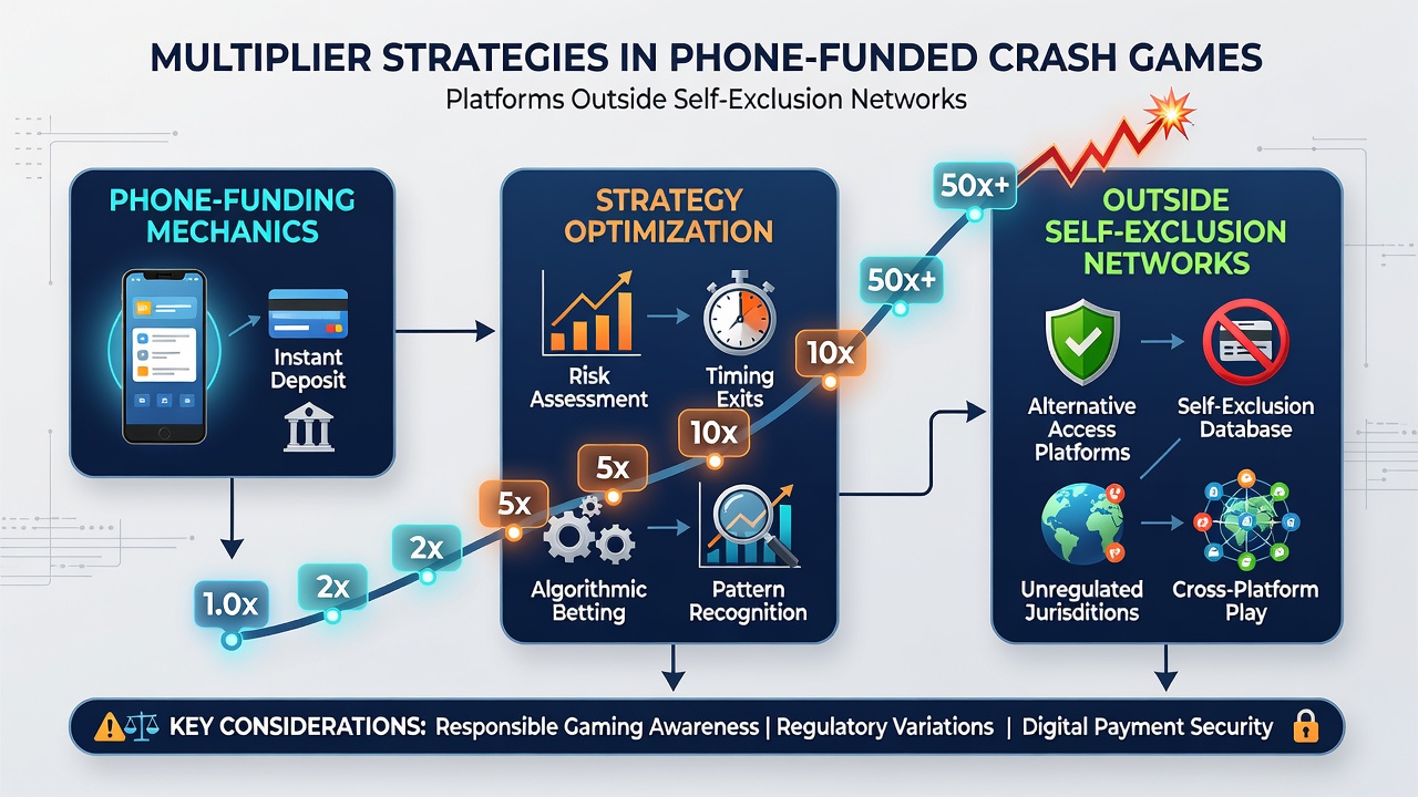 Mobile screen showing a live crash game multiplier climbing alongside phone billing confirmation messages