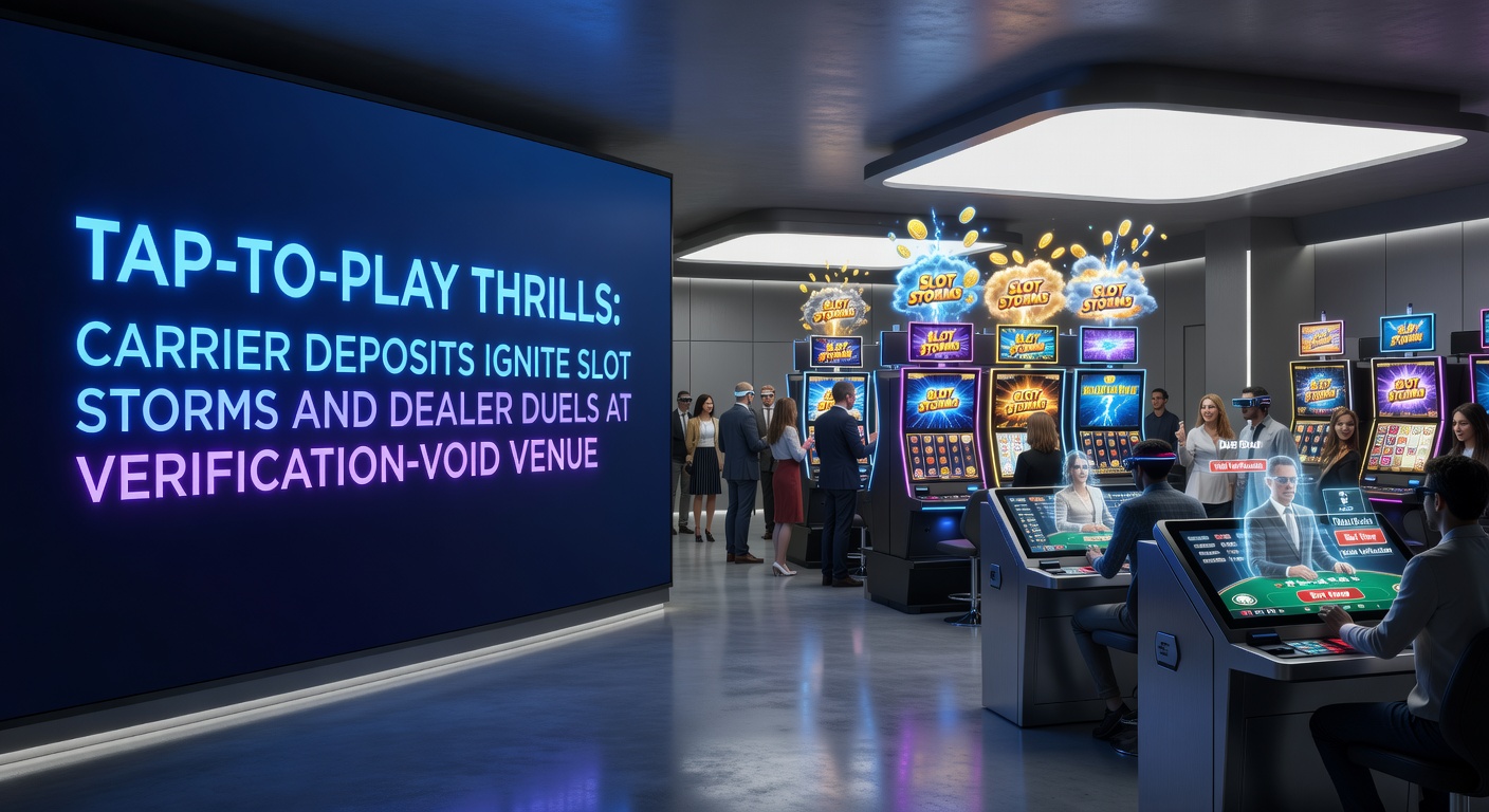 Live dealer at a blackjack table dealing cards with a mobile phone interface showing a carrier deposit confirmation, illustrating real-time action at no-verification platforms